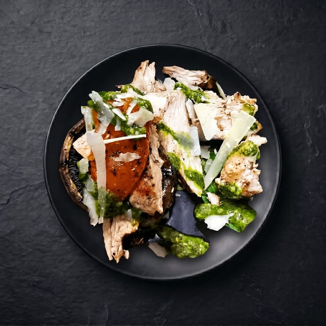 Grilled Chicken Portobello Mushrooms.